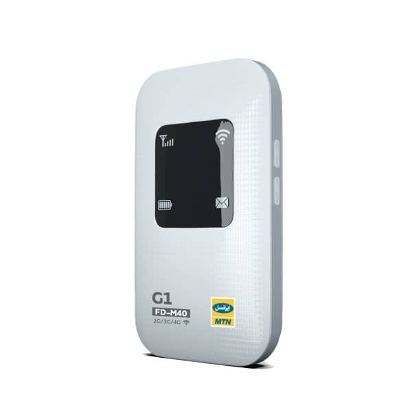 مودم  جیبی سیم کارتی ۴G LTE قابل حمل ایرانسل مدل FD-M40 G1  با اینترنت 60گیگ3ماهه گارانتی یکساله